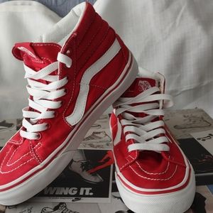 Vans high top skateboard shoes
